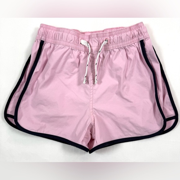 CREWCUTS Girls’ Pink Black Dolphin Hem Sporty Shorts 6 Athletic Comfy Athleisure - Picture 1 of 7